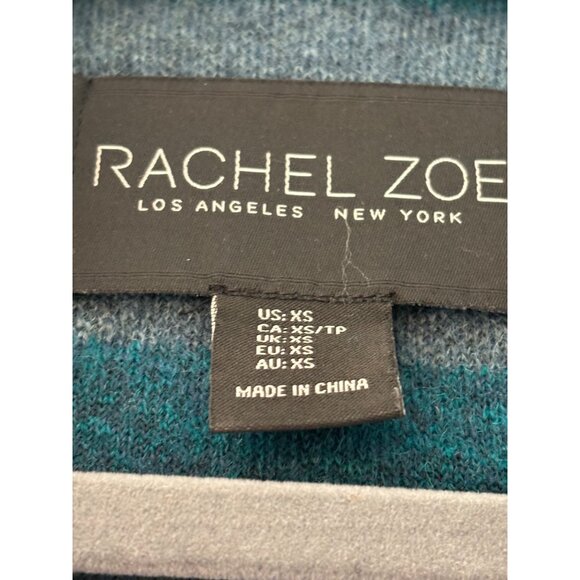 Rachel Zoe green plaid wool blend open jacket Coat - Picture 5 of 14